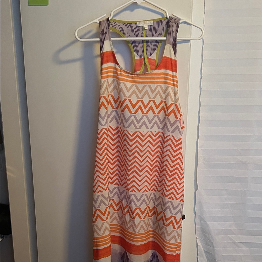 Glam Multicolor Zigzag Backless Dress